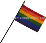 Rainbow tabletop flag