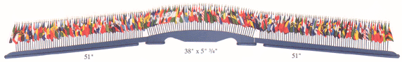 UN Member desktop set, international organization flags