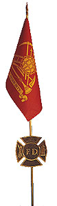 Fire fighter gravemarker flag