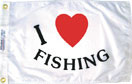 I Love Fishing boat flag