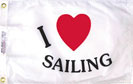 I Love Sailing boat flag
