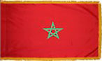 Morocco flag with fringe