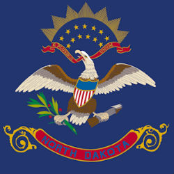 North Dakota state flag emblem