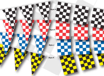 Checkered Racing Pennant Strings