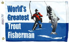 Trout Fisherman fishing flags