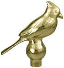 Gold metal  cardinal ornament