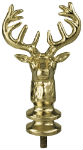 Metal golden elks head ornament