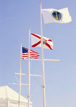 Nautical flagpoles