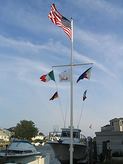 Fiberglass nautical flagpole