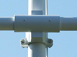 Yardarm close-up, fiberglass nautical poles