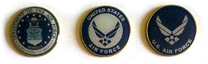 Air Force lapel pins, USA made