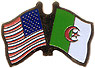 Algeria / USA friendship flag lapel pin