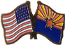 Arizona friendship flag lapel pin