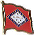 Arkansas flag lapel pin