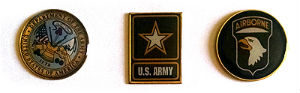 Army, Airborne, Defense lapel pins