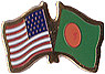 Bangladesh / USA friendship flag lapel pin