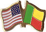 Benin / USA friendship flag lapel pin