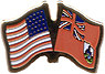 Bermuda / USA friendship flag lapel pin
