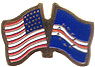 Cape Verde / USA friendship flag lapel pin