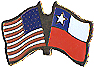 Chile / USA friendship flag lapel pin