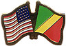 Congo / USA friendship flag lapel pin