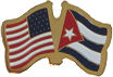 Cuba / USA friendship flag lapel pin