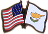 Cyprus / USA friendship flag lapel pin
