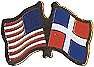 Dominican Republic / USA lapel pin