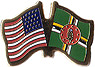 Dominica / USA friendship flag lapel pin
