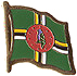 Dominica flag lapel pin