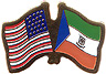 Equatorial Guinea / USA friendship flag lapel pin