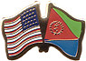 Eritrea / USA friendship flag lapel pin