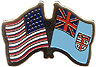 Fiji / USA friendship flag lapel pin