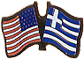 Greece / USA friendship flag lapel pin