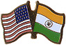 India / USA friendship flag lapel pin