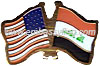 Iraq / USA friendship flag lapel pin