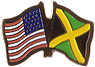 Jamaica / USA friendship flag lapel pin