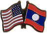 Laos / USA friendship flag lapel pin