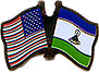 Lesotho / USA friendship flag lapel pin
