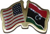 Liby / USA friendship flag lapel pin
