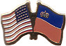 Leichtenstein / USA friendship flag lapel pin