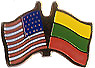 Lithuania / USA friendship flag lapel pin
