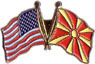 Macedonia / USA friendship flag lapel pin