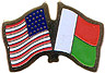 Madagascar / USA friendship flag lapel pins