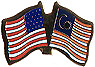Malaysia / USA friendship flag lapel pin