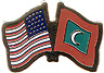 Maldives / USA friendship flag lapel pin