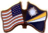 Marshall Islands / USA friendship flag lapel pin