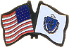 Massachusetts flag lapel pin