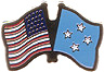 Micronesia / USA friendship flag lapel pin