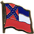 Mississippi flag lapel pin